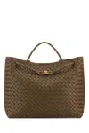 Bottega Veneta Women Brown Leather Big Andiamo Handbag In Brown