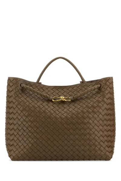 Bottega Veneta Women Brown Leather Big Andiamo Handbag