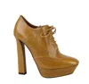Bottega Veneta Women's Brown Leather Lace-up Platform Heel Boot (40 Eu / 10 Us)