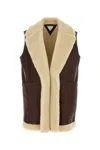 Bottega Veneta Women Brown Leather Vest