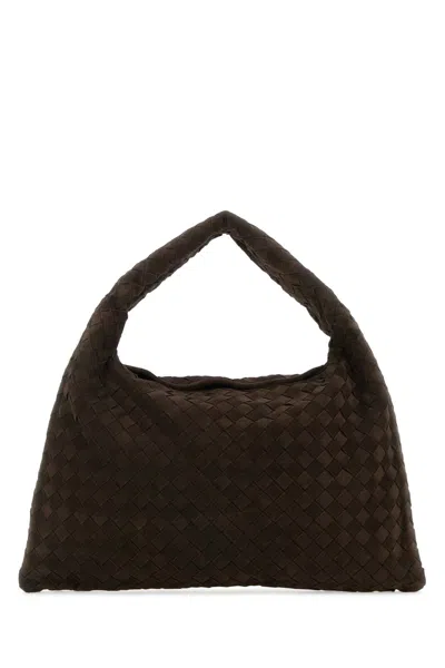Bottega Veneta Women Brown Suede Small Hop Shoulder Bag