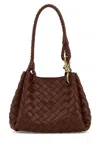 Bottega Veneta Women Bruck Leather Small Parachute Handbag In Red