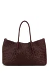 Bottega Veneta Reversible Suede & Leather Tote Bag In Red