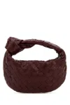 Bottega Veneta Women Burgundy Nappa Leather Mini Jodie Handbag In Red