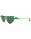 Bottega Veneta Cat Eye-frame Metal Sunglasses