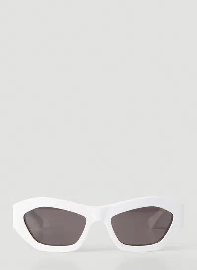 Bottega Veneta Bv1221s Hexagonal Sunglasses In White