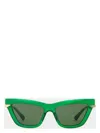 Bottega Veneta Women's Cat Eye Sunglasses In Green