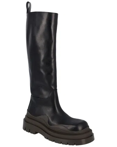 Bottega Veneta Women's Calfskin Tire Boot (authentic Pre-loved) In Black