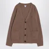 Bottega Veneta Women Camel Wool Cardigan In Brown