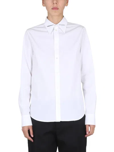 Bottega Veneta Women Camicia Con Colletto A Punta In White