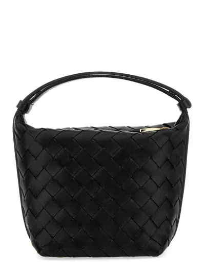 Bottega Veneta Black Micro Wallace Bag