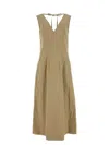 Bottega Veneta Dress Cotton Blend V-neckline