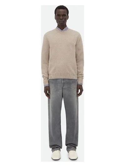 BOTTEGA VENETA WOMEN'S CAPPUCCINO STRETCH CASHMERE BLEND SWEATER