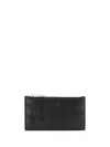 Bottega Veneta Black Cardwallet With Zip And Intrecciato Motif In Leather Woman In Multicolor
