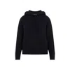 Bottega Veneta Cashmere Hooded Sweatshirt In Blue