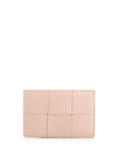 Bottega Veneta Women "cassette" Card Case In Pink