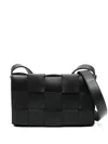 Bottega Veneta Womens Black Cassette Small Intrecciato Leather Cross-body Bag In Multicolor