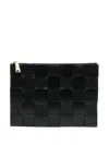 Bottega Veneta Medium Cassette Zip Pouch In Intrecciato Leather In Multicolor