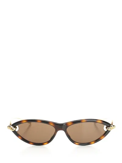 Bottega Veneta Cat-eye Acetate Sunglasses In Brown