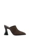 Bottega Veneta Women Mule Cha-cha In Soft Suede In Multicolor