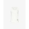 Bottega Veneta Stretch Rib Cotton Tank Top In Chalk