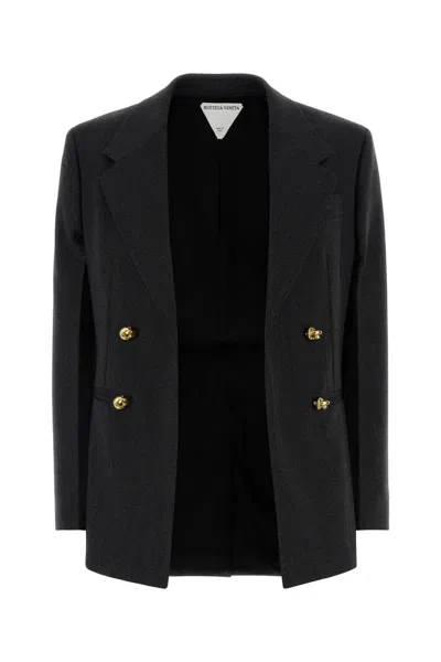 BOTTEGA VENETA BOTTEGA VENETA WOMEN CHARCOAL TWILL BLAZER