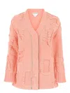 Bottega Veneta Women Pink Chenille Cardigan In Pink