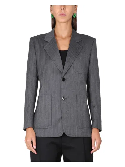 BOTTEGA VENETA WOMEN'S CHEVRON PATTERN JACKET | SIZE 42 | 724202