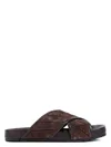 Bottega Veneta Chocolate Suede Tarik Slippers