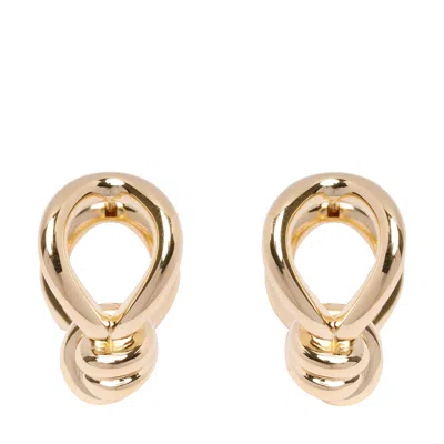 Bottega Veneta Women Circular Knot Earrings In Gold