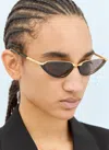 Bottega Veneta Cat-eye Acetate And Gold-tone Sunglasses In Black