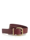 Bottega Veneta Women Coaxial Belt With Loop In Red