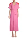 Bottega Veneta Women's Color-block Draped Midi Dress