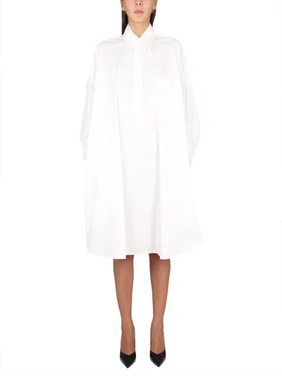 Bottega Veneta Compact Cotton Dress In White