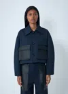 Bottega Veneta Women Compact Wool And Cotton Twill Jacket In Blue