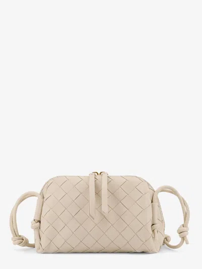 Bottega Veneta Women Concert Pouch Leather Crossbody Bag With Intrecciato Motif In Red