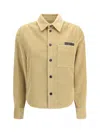 Bottega Veneta Womens Pale Oak Corduroy Curved-hem Cotton Shirt In Neutral