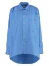 Bottega Veneta Light Blue Cotton Blend Oversize Shirt