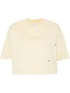 Bottega Veneta Jersey Cropped T-shirt With V Pocket In Multicolor