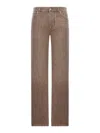 Bottega Veneta Women Cotton Denim Trousers In Brown