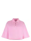 Bottega Veneta Cropped Cotton Polo Shirt