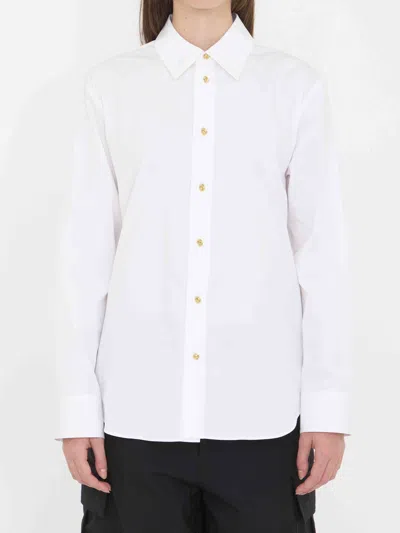 Bottega Veneta Women Cotton Poplin Shirt In White