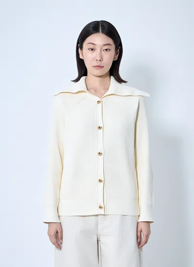 Bottega Veneta Women Cotton Ribbed Cardigan