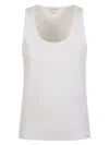 Bottega Veneta Women Cotton Tank Top In White