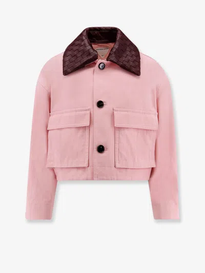 Bottega Veneta Women Cotton Twill Jacket In Pink