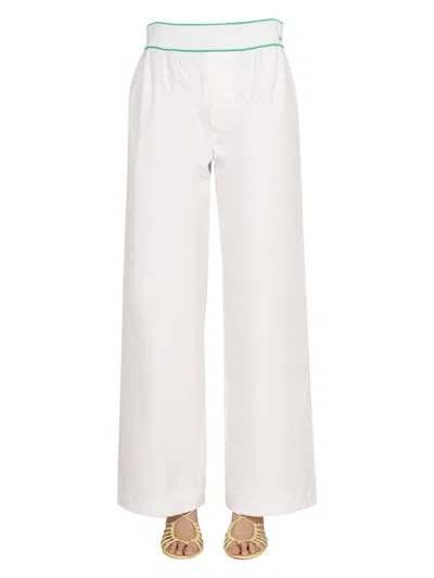 Bottega Veneta Women's Cotton Twill Trousers In White