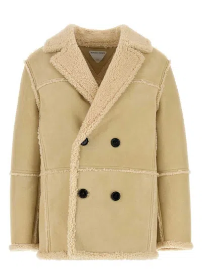 BOTTEGA VENETA WOMEN'S CREAM SHEARLING COAT