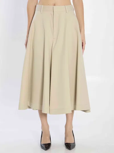 Bottega Veneta Women Culotte Trousers In Neutral
