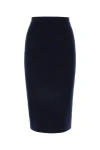 Bottega Veneta Midnight Blue Cashmere Blend Skirt In Blue