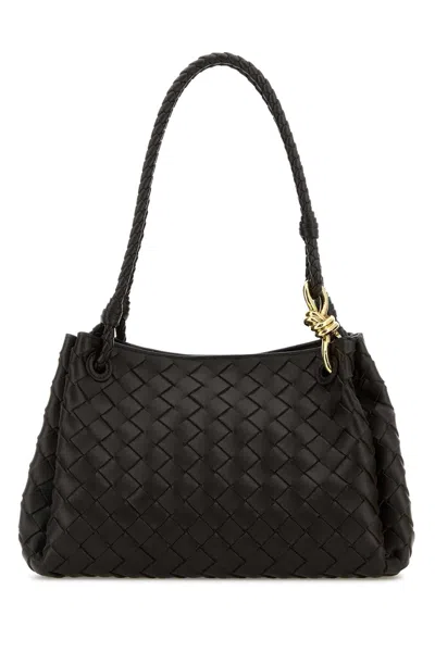 Bottega Veneta Women Dark Brown Leather Parachute Handbag